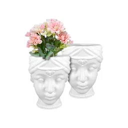 GARDEN'S NEED 2-Pcs White Textured Eco-Friendly Planters-picture-34