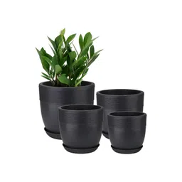GARDEN'S NEED 4-Pcs Black Eco-Friendly Jaguar Cool Planters-picture-10