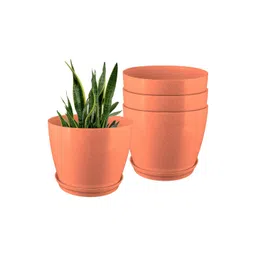 GARDEN'S NEED 4-Pcs Peach Colored Textured Planters-picture-37