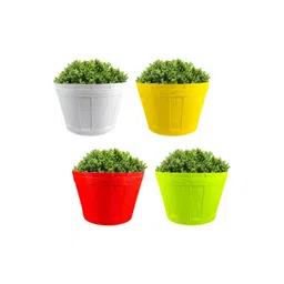 GARDEN'S NEED 4-Pcs Red & Green Textured Planters-picture-12
