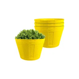GARDEN'S NEED 4-Pcs Yellow & Green Textured Planters-picture-12