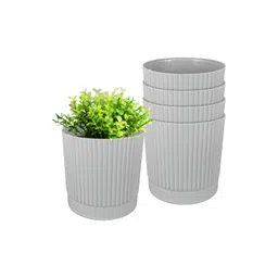GARDEN'S NEED 5-Pcs Grey Textured Planters-picture-23
