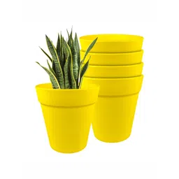 GARDEN'S NEED 5-Pcs Yellow Textured Planters-picture-13