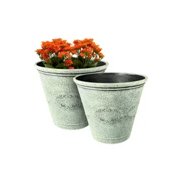 GARDEN'S NEED Green 2Pieces Textured Planters-picture-30