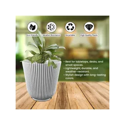 GARDEN'S NEED Wing Grey 5 Pieces Textured Planters image 5