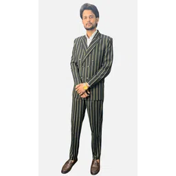 gargian master cut Men 2pc Suit Striped Suit-picture-22