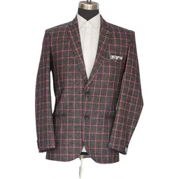 gargian master cut Men Checkered Single Breasted Formal, Party Blazer-picture-30