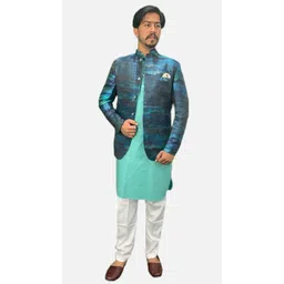 gargian master cut Men Printed Bandhgala Casual Blazer-picture-18