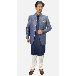 gargian master cut Men Printed Bandhgala Casual Blazer-picture-15
