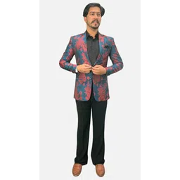 gargian master cut Men Printed Single Breasted Casual Blazer-picture-28