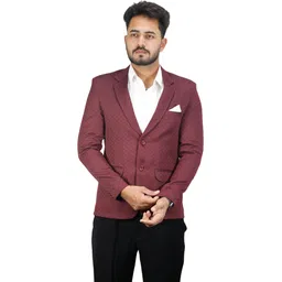 gargian master cut Men Printed Single Breasted Formal Blazer-picture-45