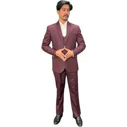 gargian master cut Men Single Breasted Solid Suit-picture-22
