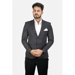 gargian master cut Men Solid Single Breasted Formal Blazer image 1