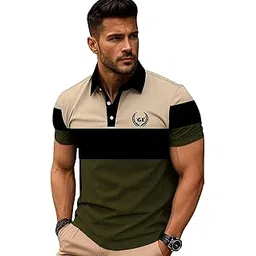 garima knitwear Best WEAR for Mens Printed Polo richTshirts | Half Sleeves | Plain-Regular Fit (Available in Plus Size and Combo-picture-11