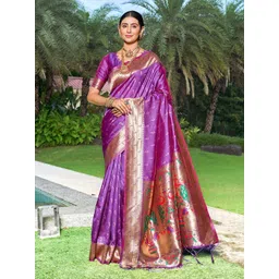 GARIYA Woven Design Zari Paithani Saree-picture-41