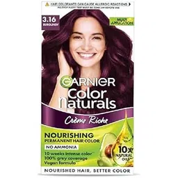 Garnier Color Naturals Burgundy Hair Color – Shade 3.16 | Ammonia-Free Cream Dye with 5 Oils | 100% Grey Coverage | Salon Finish at Home | Mini Pack 35ml + 30g (Set of 1)-picture-10