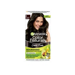 Garnier Color Naturals Creme Hair Color - 3 Darkest Brown 70ml + 60g-picture-31