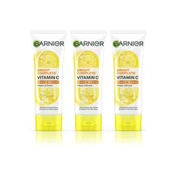 Garnier Set of 3 Bright Complete Vitamin C Face Wash for Brighter Skin - 100g each-picture-11