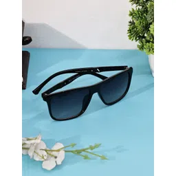 Garry Gobbs Unisex Black Lens & Black Rectangle Sunglasses with-image-29