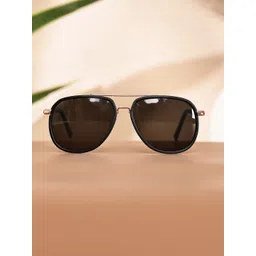Garry Gobbs Unisex Black Lens & Gold-Toned Aviator Sunglasses with-image-32