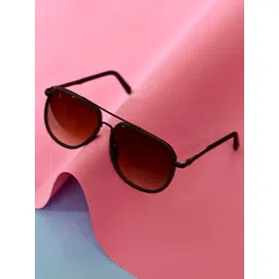 Garry Gobbs Unisex Brown Lens & Brown Aviator Sunglasses with-image-33