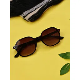 Garry Gobbs Unisex Brown Lens & Brown Square Sunglasses with-image-11