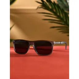 Garry Gobbs Unisex Grey Lens & Gunmetal-Toned Rectangle Sunglasses with-image-23