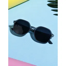 Garry Gobbs Unisex Grey Lens & Gunmetal-Toned Square Sunglasses with-image-19