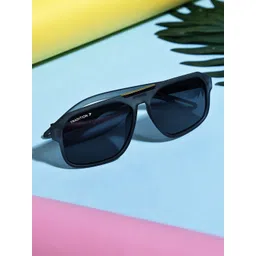 Garry Gobbs Unisex Grey Lens & Gunmetal-Toned Square Sunglasses with-image-38