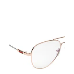 GARTH Unisex Clear Lens & Gold-Toned Aviator SunglassesMUFFINS_AVI GLD_GRT image 4
