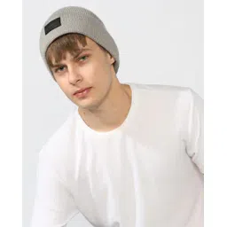gas Comfy Cotton Rib Structure Varsity Beanie-picture-47