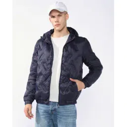 gas Regular Fit Padded Hooded Puffer Jacket with Signature Branding-picture-46