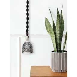 Gathari Black Ceramic Wall Hanging Macrame Bell-picture-42