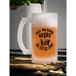 Gathari Printed White Glass Beer Mug-picture-19