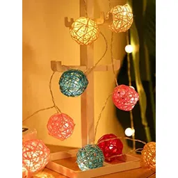 Gathari Set Of 15 Plug-In Bamboo Ball Fairy String Lights-picture-26