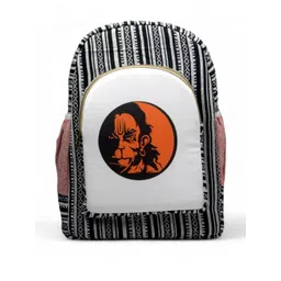 Gau Sudh Unisex Striped Hanuman Printed Backpack image 1