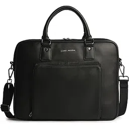 gauge machine Professional Vegan Leather Messenger Briefcase Bag for Office |Fits upto 14/15 / 16 inch Laptop |Separate Padded Laptop Compartment |Water Resistant |Men & Women |16L-picture-42