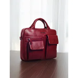 Gauge Machine Unisex Textured PU Laptop Bag-picture-17