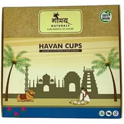 Gaumaya Naturals Havan Cups, 100% Organic Cow Dung, and Other Natural Ingredients Traditional purifire Cups with Decorative Holder, 16 Pieces-picture-12