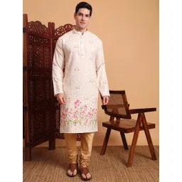 GAUMUKHI CREATION Men Floral Embroidered Jacquard Anarkali Kurta-picture-19