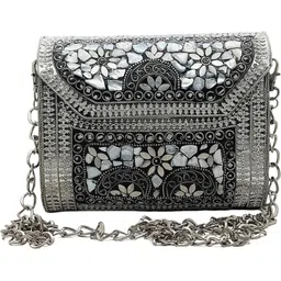 gaurjia Party Silver Clutch-picture-14