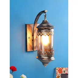 GAUVIK Black & Transparent Textured Metal Cylinder Shaped Wall Lamp-picture-29