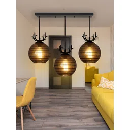 GAUVIK Black Glass Ceiling Lamp-picture-23