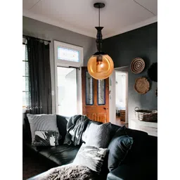 GAUVIK Black Glass Ceiling Lamp-picture-28