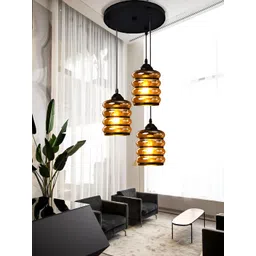 GAUVIK Black Glass Ceiling Lamp-picture-23