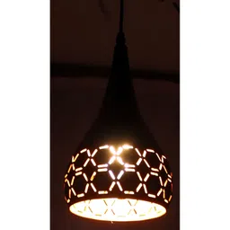 GAUVIK Black Textured Aluminium Ceiling Lamp image 1