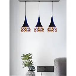 GAUVIK Blue Printed Aluminium Ceiling Lamp-picture-11