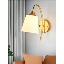 GAUVIK Gold-Toned & Cream-Coloured Metal Wall Lamp-image-13