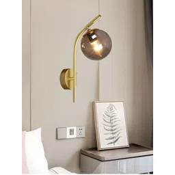 GAUVIK Gold-Toned & Transparent Metal Quirky Wall Lamp-image-47