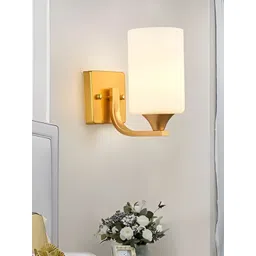 GAUVIK Gold-Toned & White Metal Cylinder Shaped Wall Lamp-picture-38